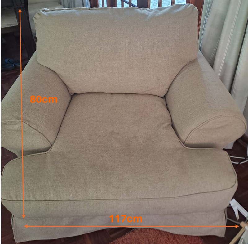 PRICE REDUCED FURTHER &#61; R5 000Coricraft - Santorini Single Slipcover Chair