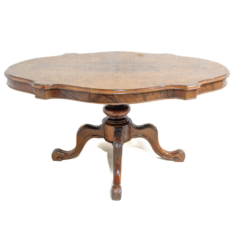 Victorian French Walnut Loo Table