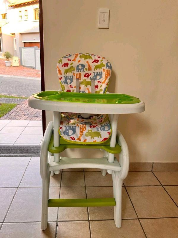 2-in-1 toddler high chair