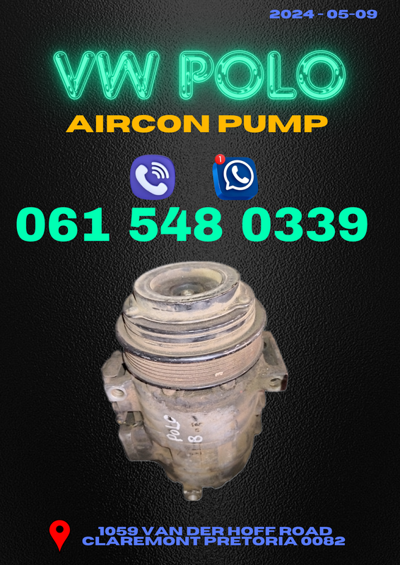 Vw polo aircon pump Call or WhatsApp me 0615480339
