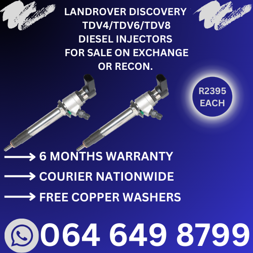 Land Rover Discovery diesel injectors - we sell on exchange or recon.