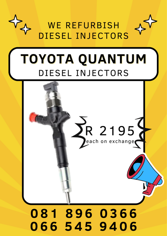 TOYOTA QUANTUM DIESEL INJECTORS FOR SALE ON EXCHANGE