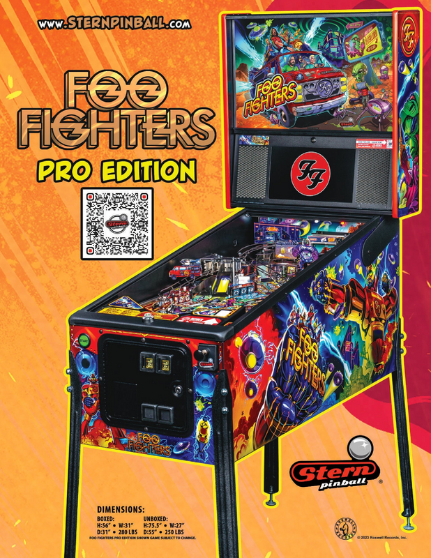 Stern Foo Fighters Pinball Machine (Available To Order)