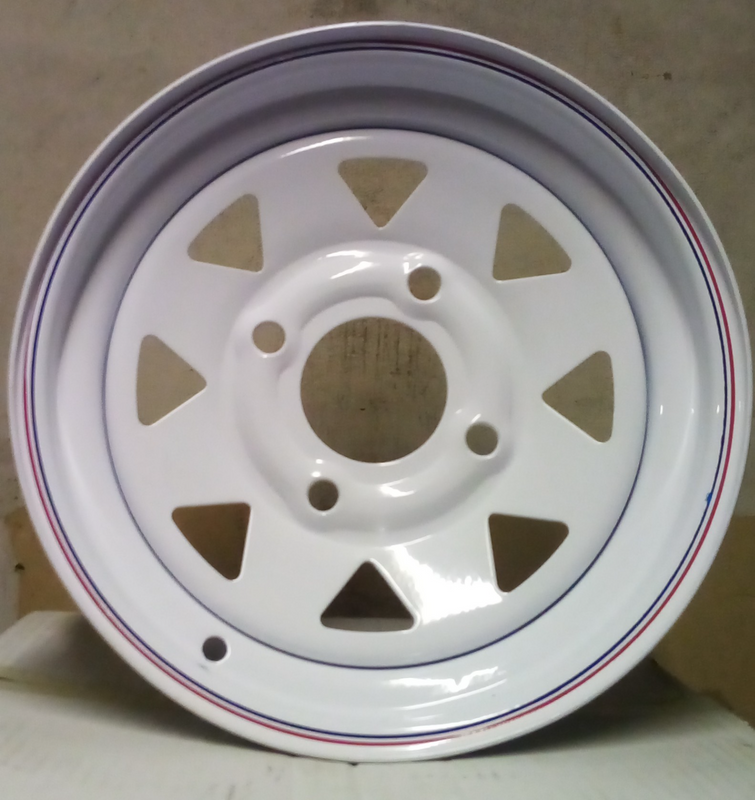 Brand new 12&#34; Nissan 1400 white steel rims with new 155/80r12 tyres.