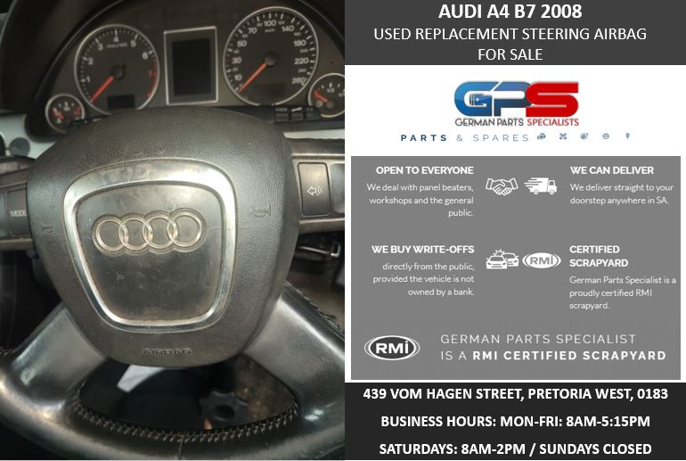 AUDI A4 B7 2008 USED REPLACEMENT STEERING AIRBAG FOR SALE