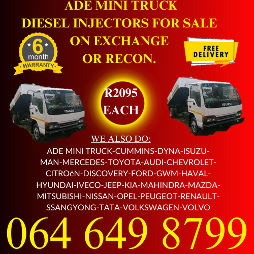 ADE Mini truck diesel injectors for sale on exchange 6 months warranty
