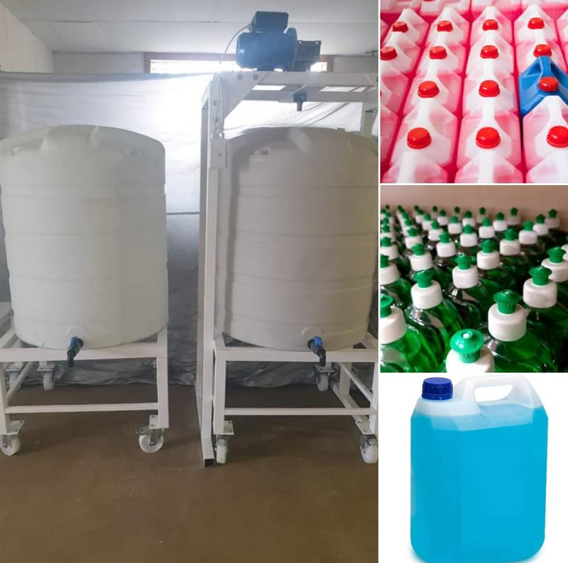 500 litre detergent mixer with removable bases and tanks