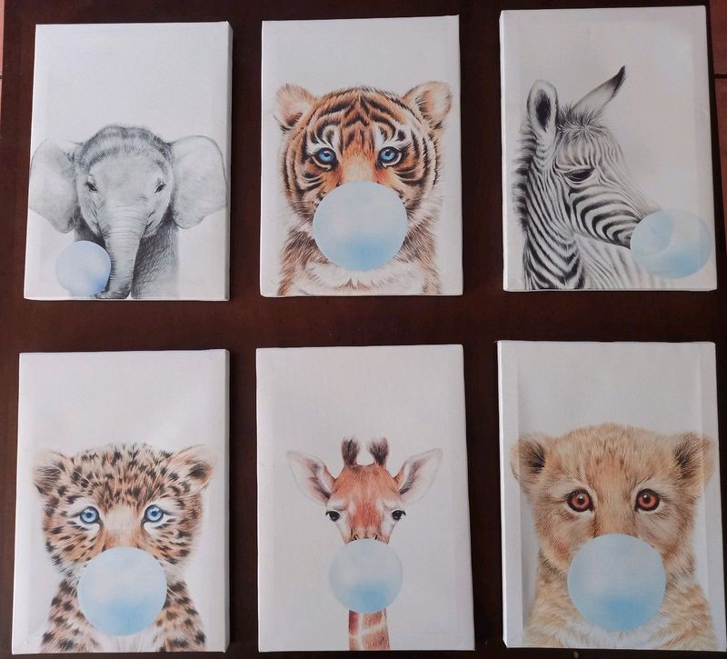 Cute Animal A4 Canvas pictures