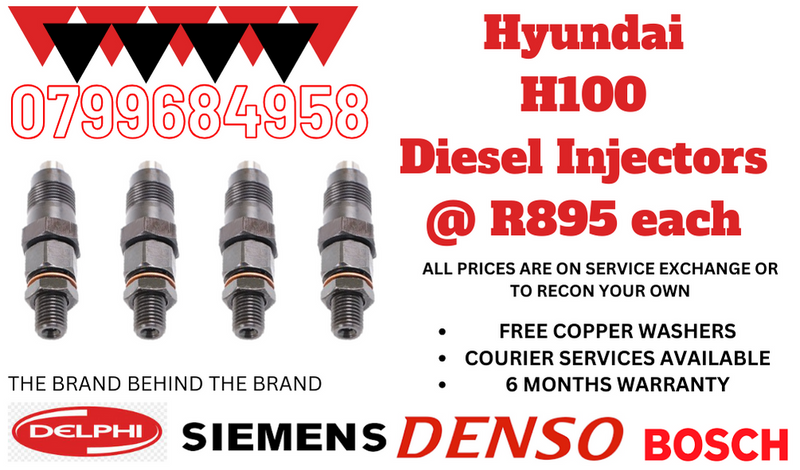 HYUNDAI H100 DIESEL INJECTORS/ WE RECON AND SELL ON EXCHANGE