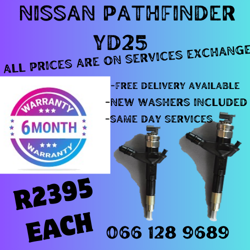 NISSAN PATHFINDER YD25 DIESEL INJECTORS FOR SALE ON EXCHANGE OR TO RECON YOUR OWN