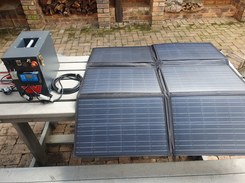 Dual battery system with Eiger outdoor solar charging system