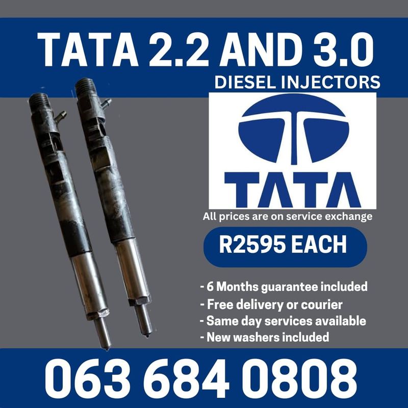 TATA 2.2 AND 3.0 DIESEL INJECTORS FOR SALE WITH WARRANTY