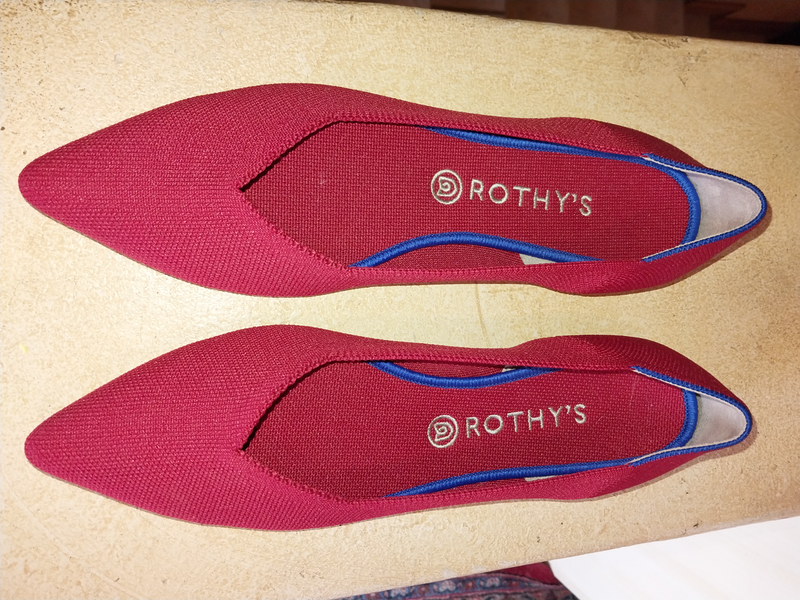 Shoes, Ladies, ROTHY&#39;S, pointed toe flats, red, size 8, new, very comfortable, imported from USA