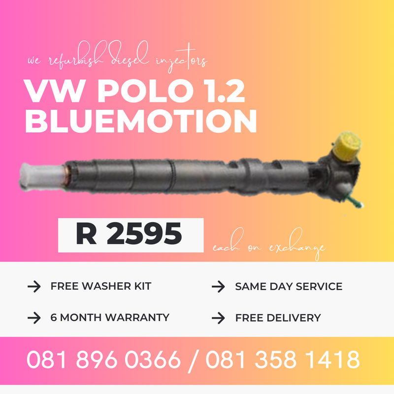 VW POLO 1.2 BLUEMOTION DIESEL INJECTORS FOR SALE WITH WARRANTY