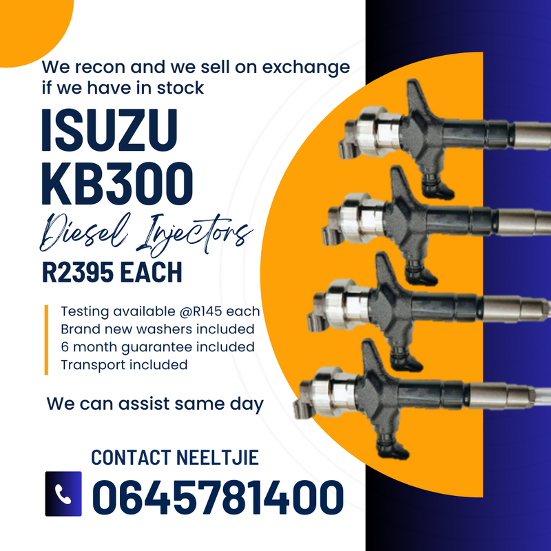 Isuzu KB300 diesel injectors for sale