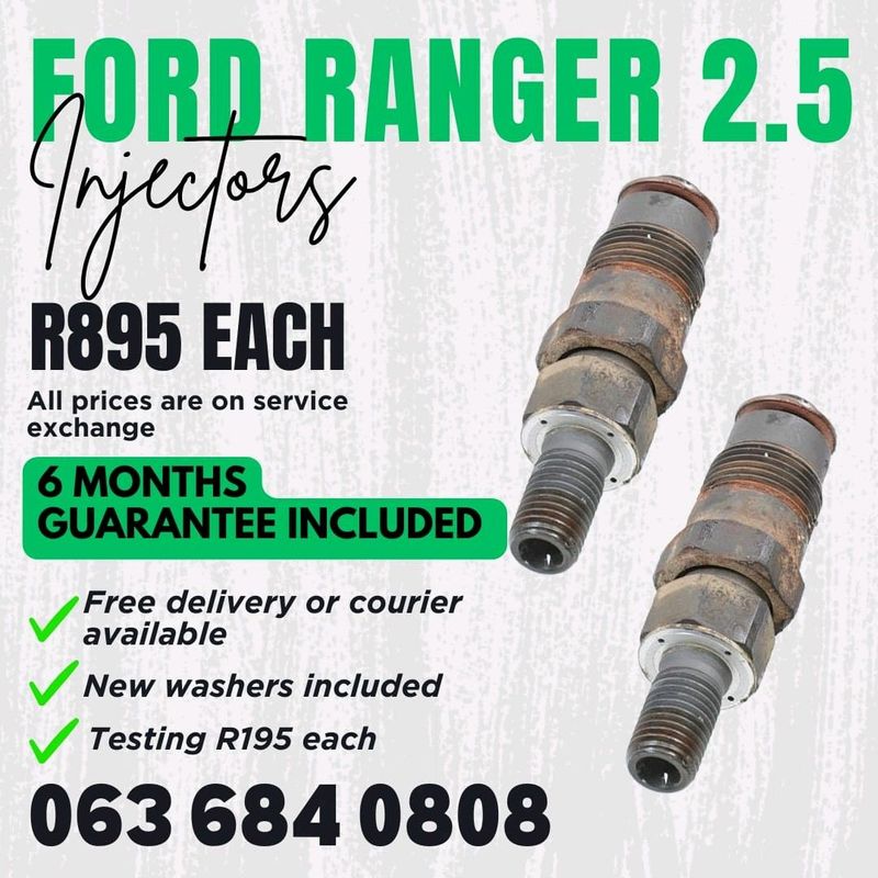 FORD RANGER 2.5 DIESEL INJECTORS FOR SALE WITH WARRANTY