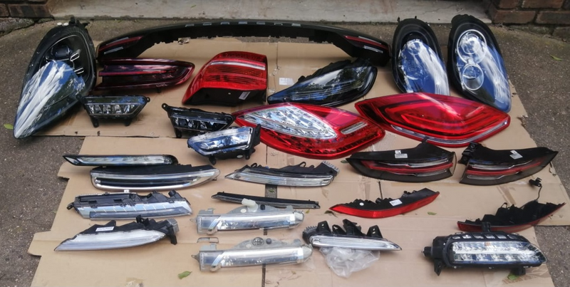 Various Porsche headlight, taillight, aditional driving lights for sale