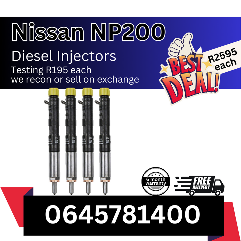 Nissan NP200 diesel injectors for sale