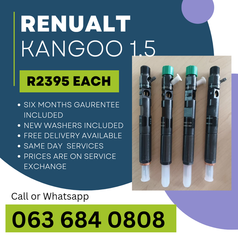 RENUALT KANGOO 1.5 DIESEL INJECTORS FOR SALE WITH WARRANTY
