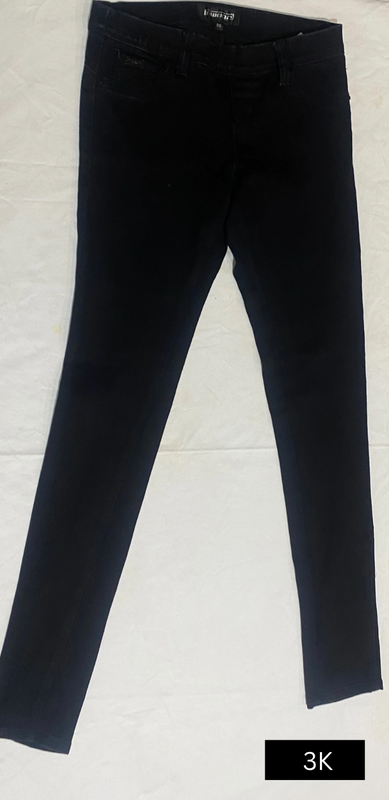 Ladies Black jeans/jeggings &amp; Blue denim jeans, size 33