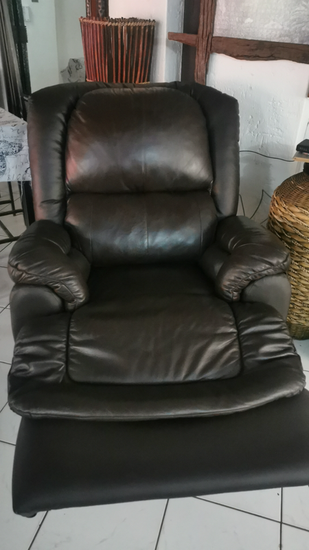 Full genuine leather single recliner