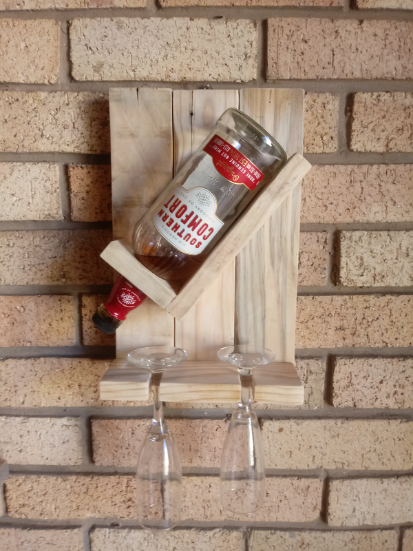 Hand Made Wine rack and Glass holder