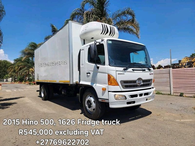 2015 Hino 500, 1626 Fridge truck for sale.