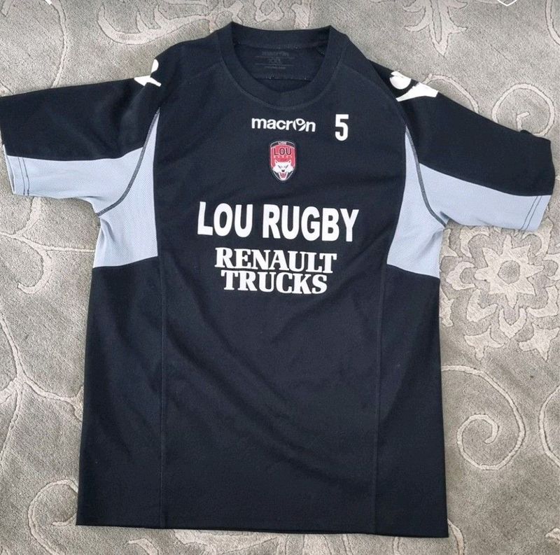 XXL Macron match worn vintage Lyon rugby jersey