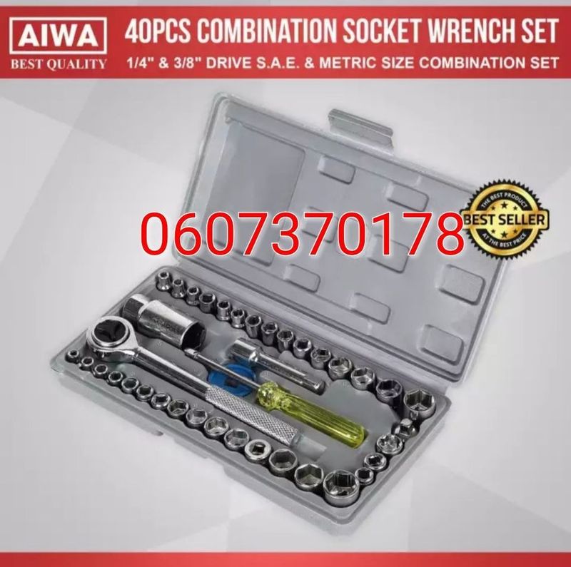 Combination Socket Wrench Set - 40 Piece (Brand New)