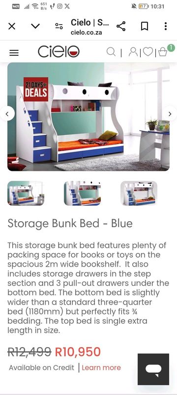 Cielo Bunk Beds available - R7000