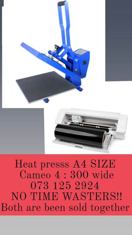 Heat Press Cameo and vinyl cutter