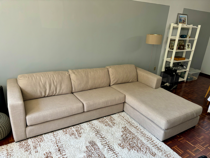 50% OFF new linen sofa (L-shape)