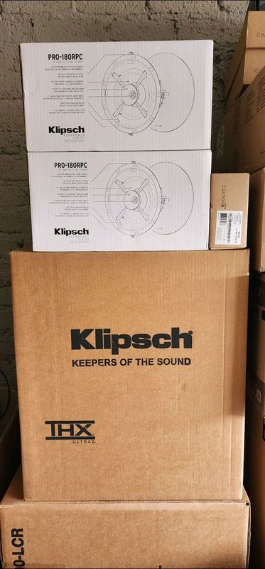 Klipsch THX6000 LCR Speakers With a Free Pair Of Klipsch Pro 180RPC in-ceiling Speakers