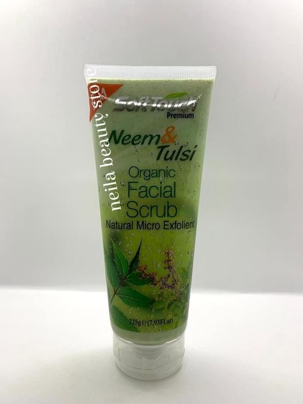 Soft touch neem &amp; tulsi organic facial scrub