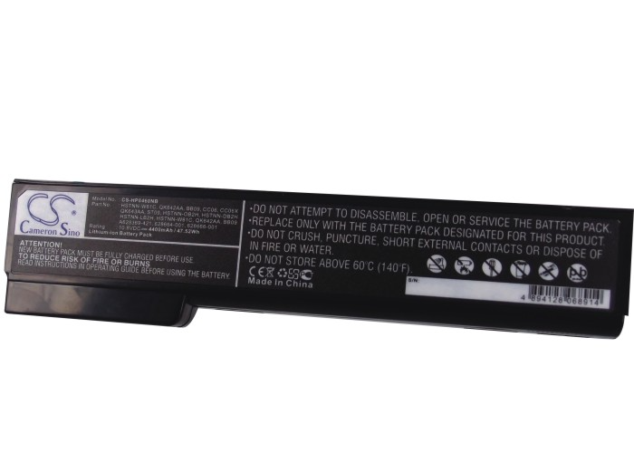 Notebook, Laptop Battery CS-HP8460NB for HP EliteBook 8460p etc.