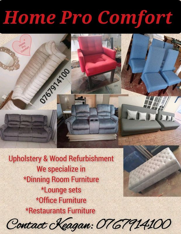 Upholstery and wood refurbishment