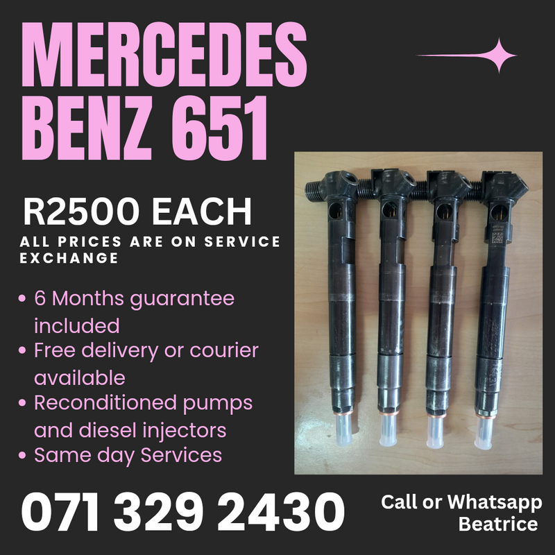 MERCEDES BENZ SPRINTER 651 INJECTORS FOR SALE WITH WARRANTY