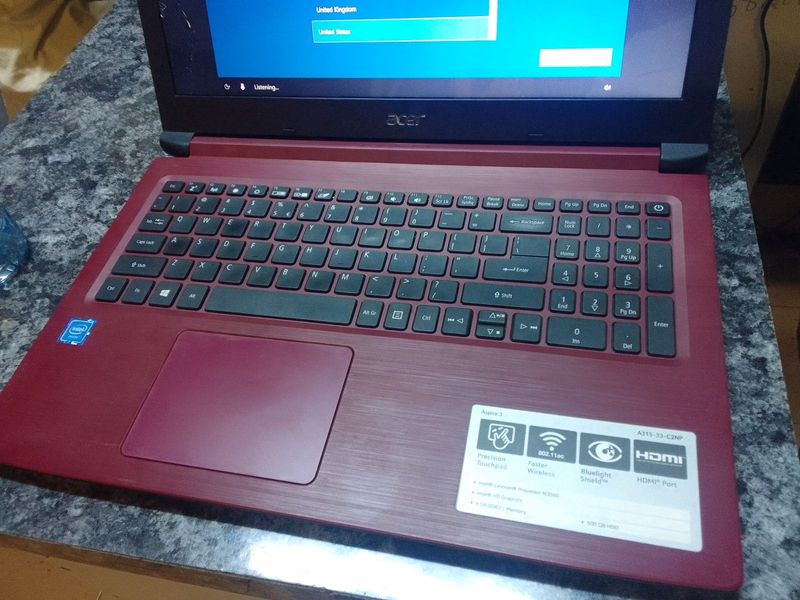 Acer aspire Intel Celeron 10th gen  500GB  4GB  red color  15.6inch