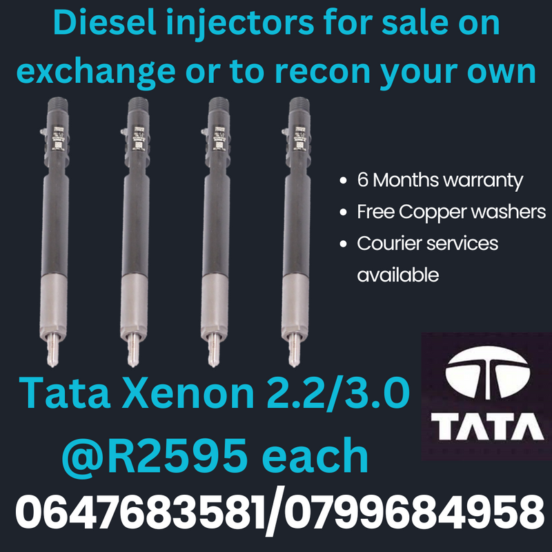 TATA XENON 2.2/3.0 DIESEL INJECTORS FOR SALE WE RECON AND SELL ON EXCHANGE