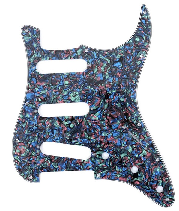 S/S/S Abalone Pearl 3ply Strat Style Pickguard