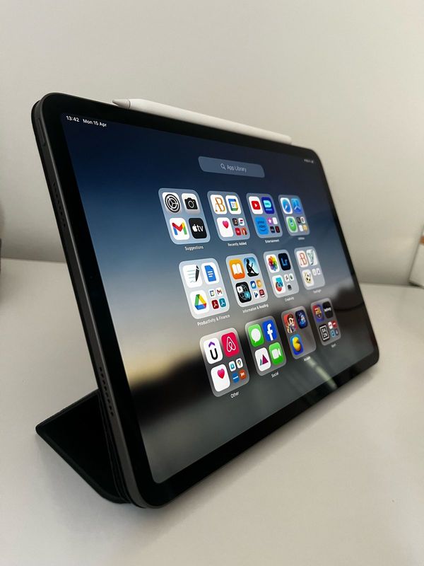 Apple iPad Pro with Apple Pencil and Apple Smart Folio case