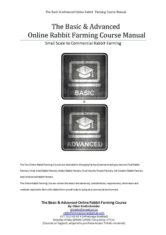 Two Online Rabbit Farming Courses – Basic - Advanced
