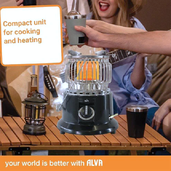 THE 2-IN-1 STOVE COOKER / HEATER COMBO.