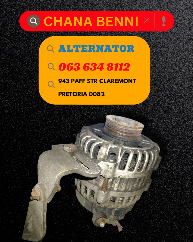 Chana benni alternator Call me 0615350116
