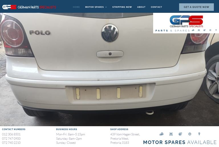 VW POLO BUJWA 2005 TRENDLINE USED REPLACEMENT REAR BUMPER FOR SALE
