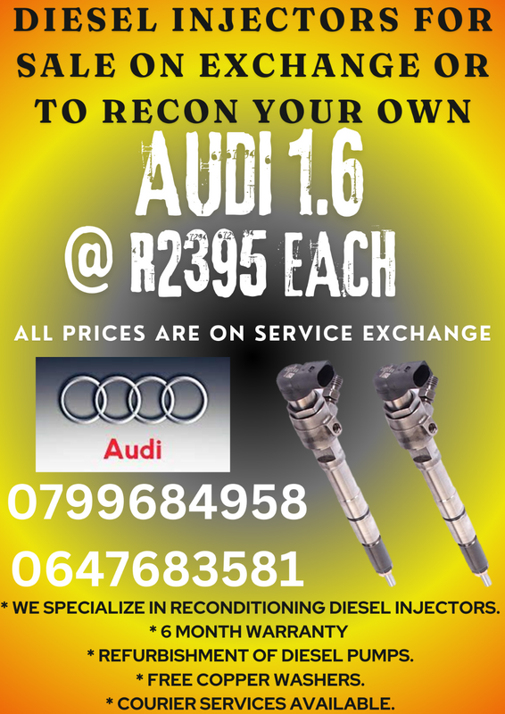 AUDI 1.6 DIESEL INJECTORS FOR SALE WITH WARRANTY