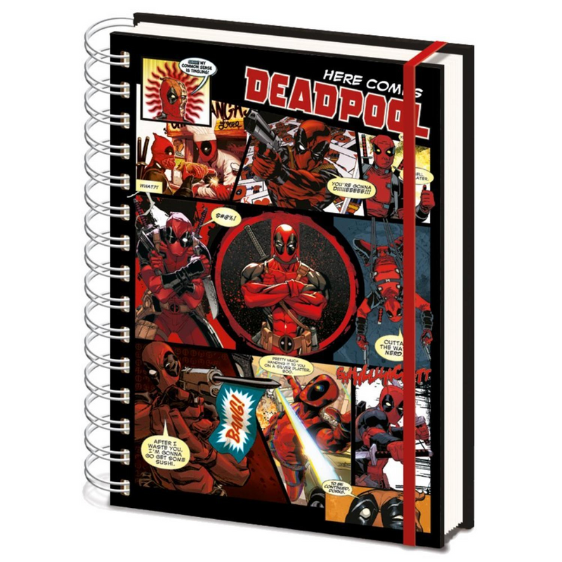 Marvels Deadpool Notebook - A5 (Here Comes Deadpool)(new)