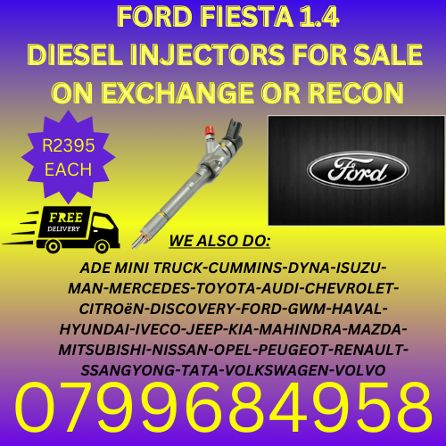 FORD FIESTA 1.4 DIESEL INJECTORS/ WE RECON AND SELL ON EXCHANGE