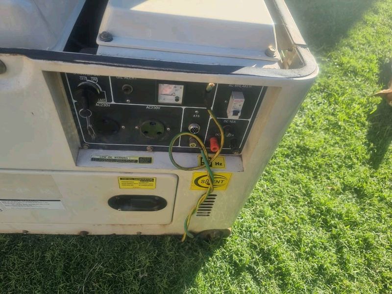8kva silent diesel generator, used,with a t s