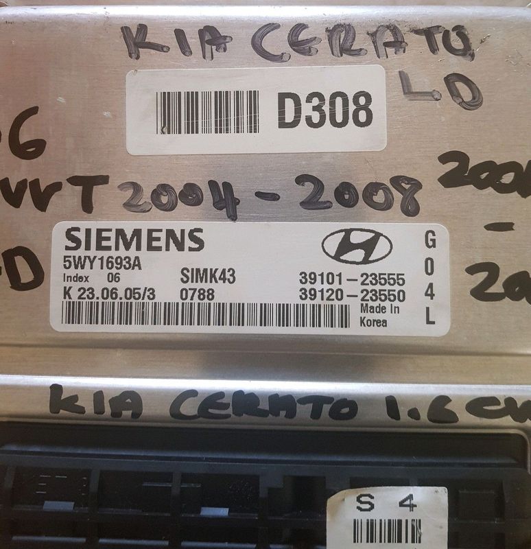 Kia Cerato 1.6 CVVT 2004-2008 Siemens ECU part # 39101-23555